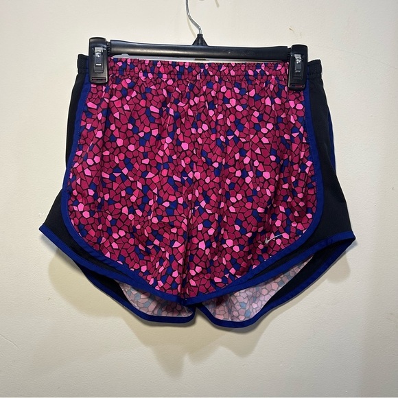 Nike Dri-Fit Purple & Blue Circular Print Athletic Shorts Size Medium - Picture 1 of 7